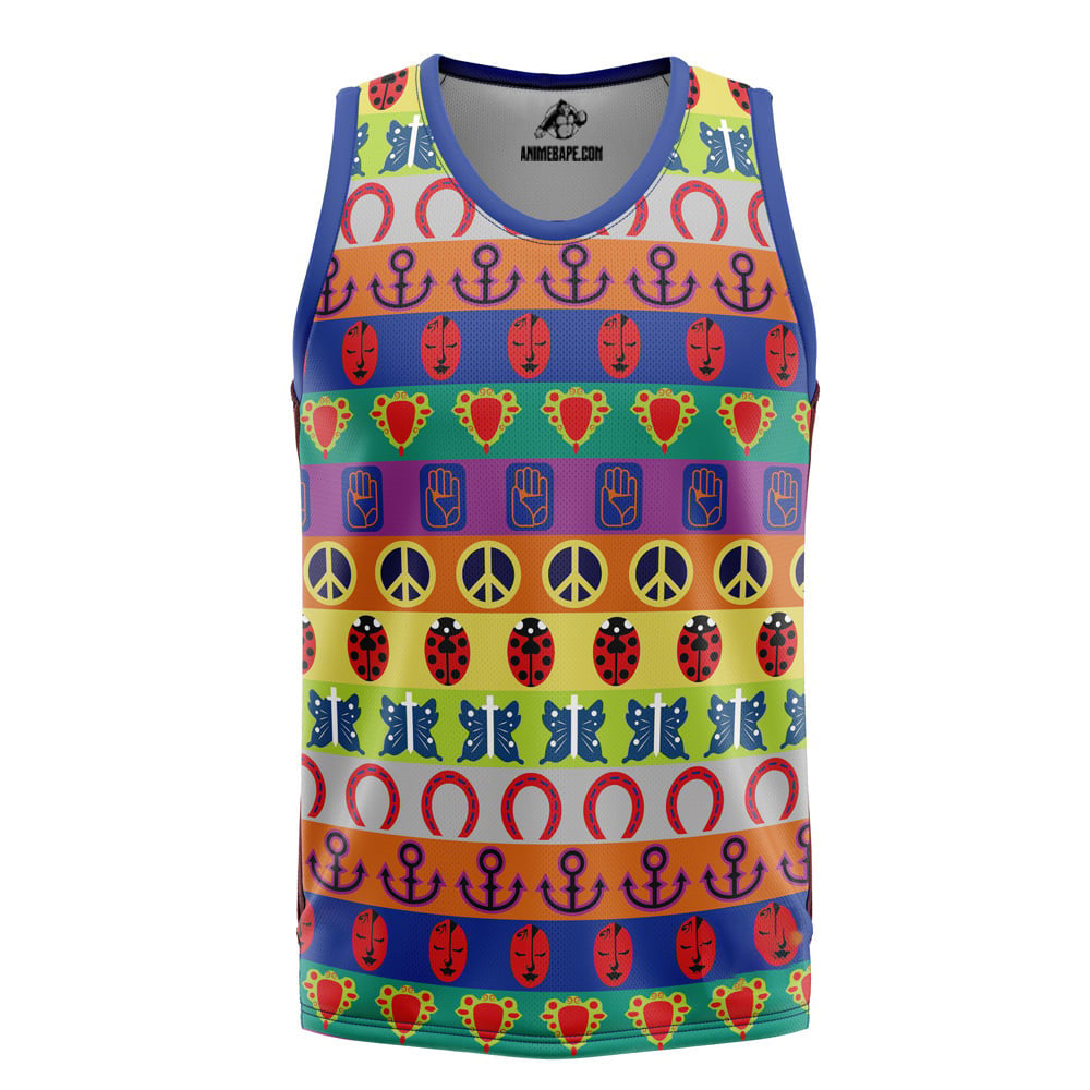All Symbols Pattern Jojo's Bizarre Adventure Basketball Jersey