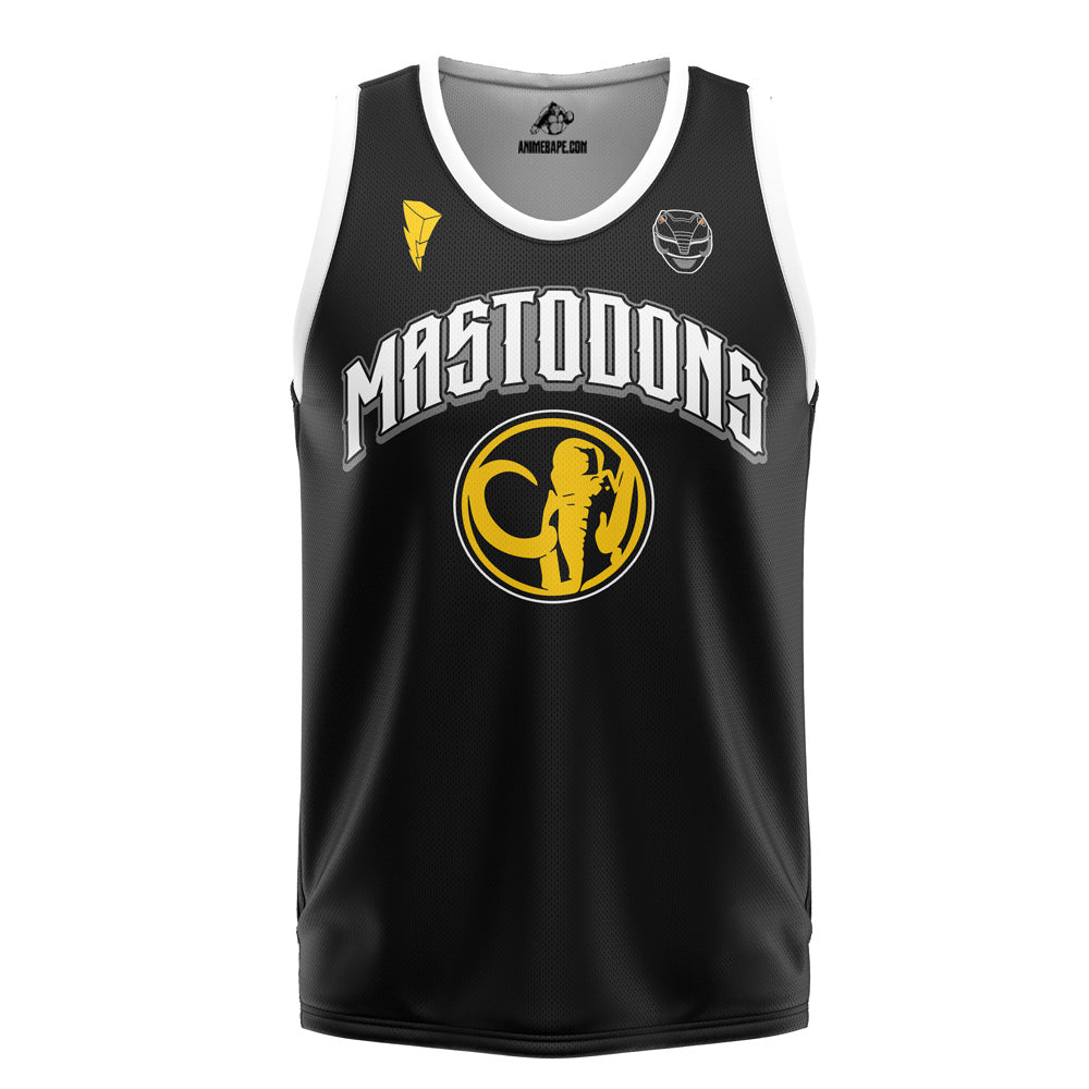 Black Mastadons Zack Taylor Power Rangers Basketball Jersey