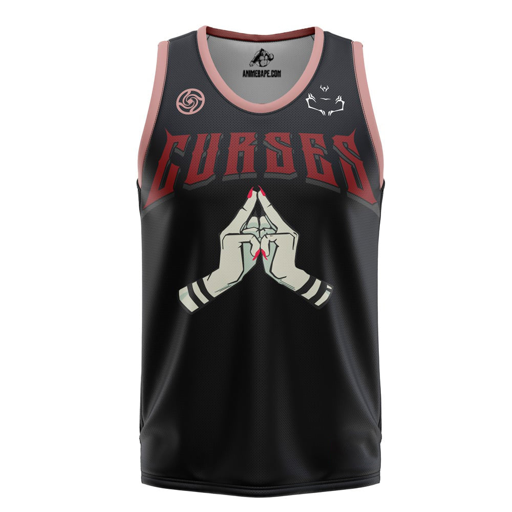 Curses Sukuna Jujutsu Kaisen Basketball Jersey