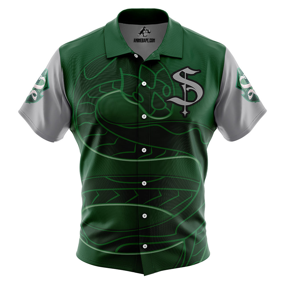 Hogwarts Legacy Slytherin Harry Potter Button Up Hawaiian Shirt