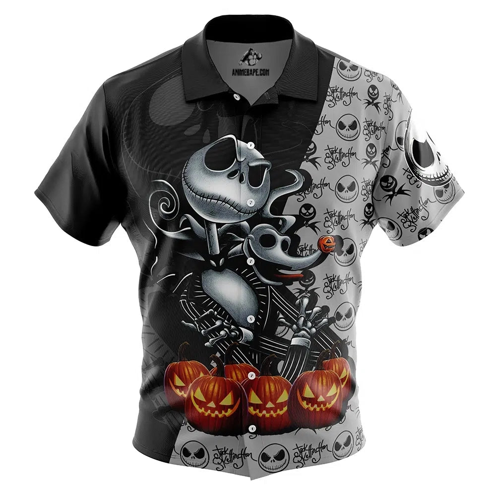 Jack The Night Before Christmas Button Up Hawaiian Shirt