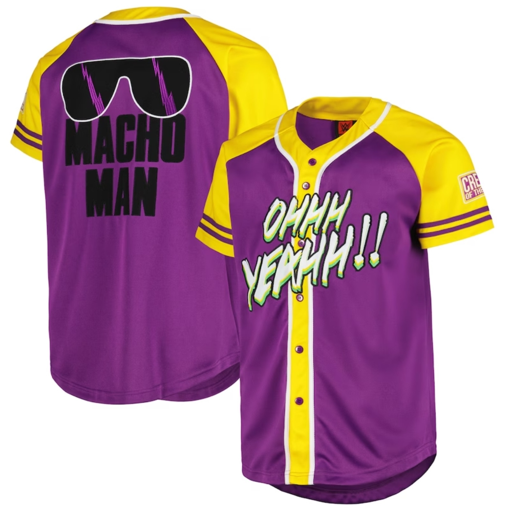 Purple Macho Man Shirt Macho Man Randy Savage Baseball Jersey
