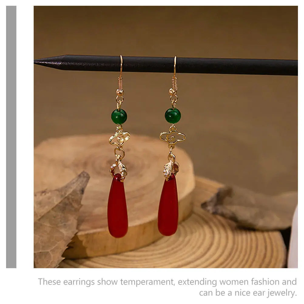 1Pair Xiangyun Women Drop Earrings Fashion Gemstone Dangle Design Long Earrings for Female Daily Party Wear Woman Eardrop