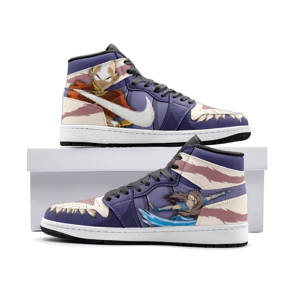 Aang And Katara Avatar Air Jordan 1 High Top Shoes