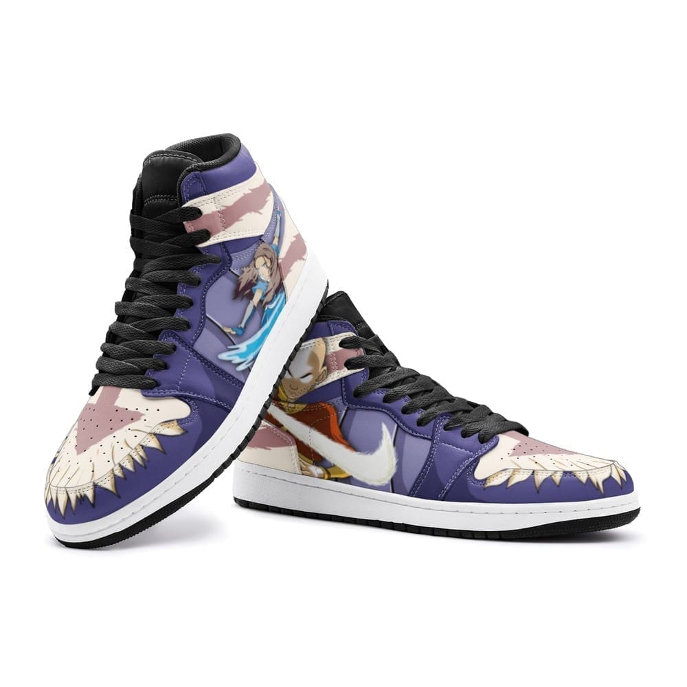 Aang And Katara Avatar Air Jordan 1 High Top Shoes