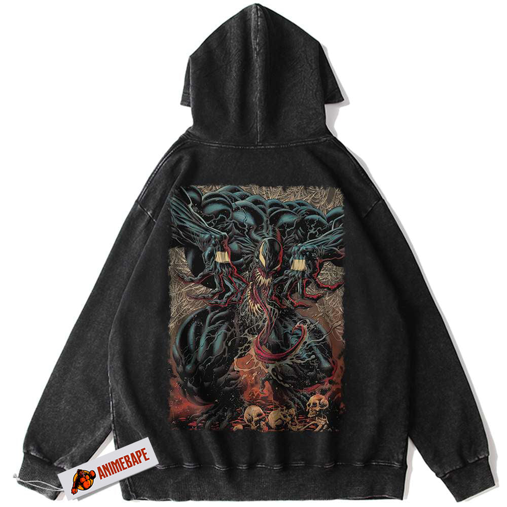 Marvel Agent Venom Vintage Hoodie for Men and Women
