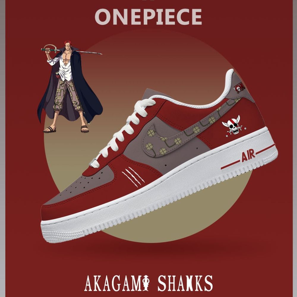 Akagami Shanks One Piece AF1 Shoes