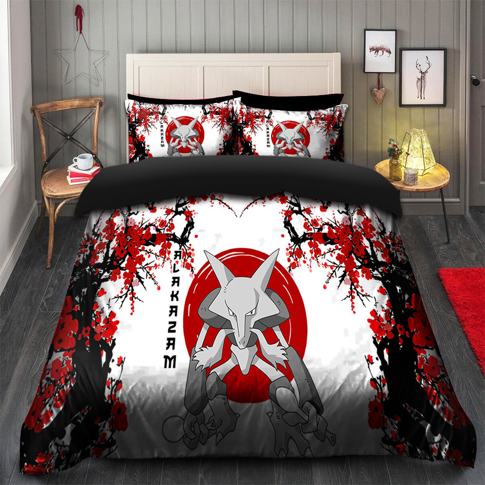 Alakazam Bedding Set Duvet Cover and 2 Pillowcases - Pokemon Japan