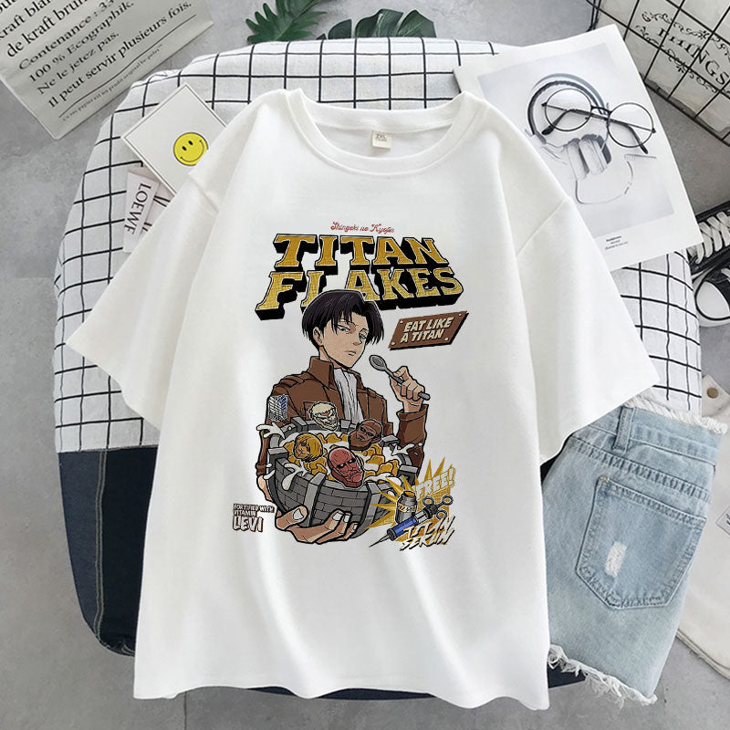 Attack on Titan Anime Titan Flakes Shirt Graphic T-Shirt