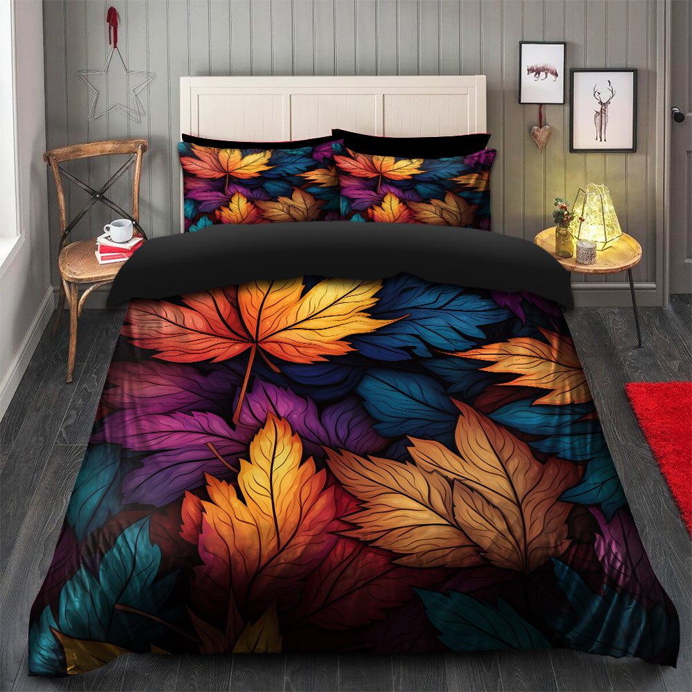 Autumn Leaf Duvet Cover Set with 2 Pillowcases - Bedding Set