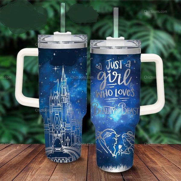 Beauty And The Beast A Girl Who Loves Beauty And The Beast Large Tumbler