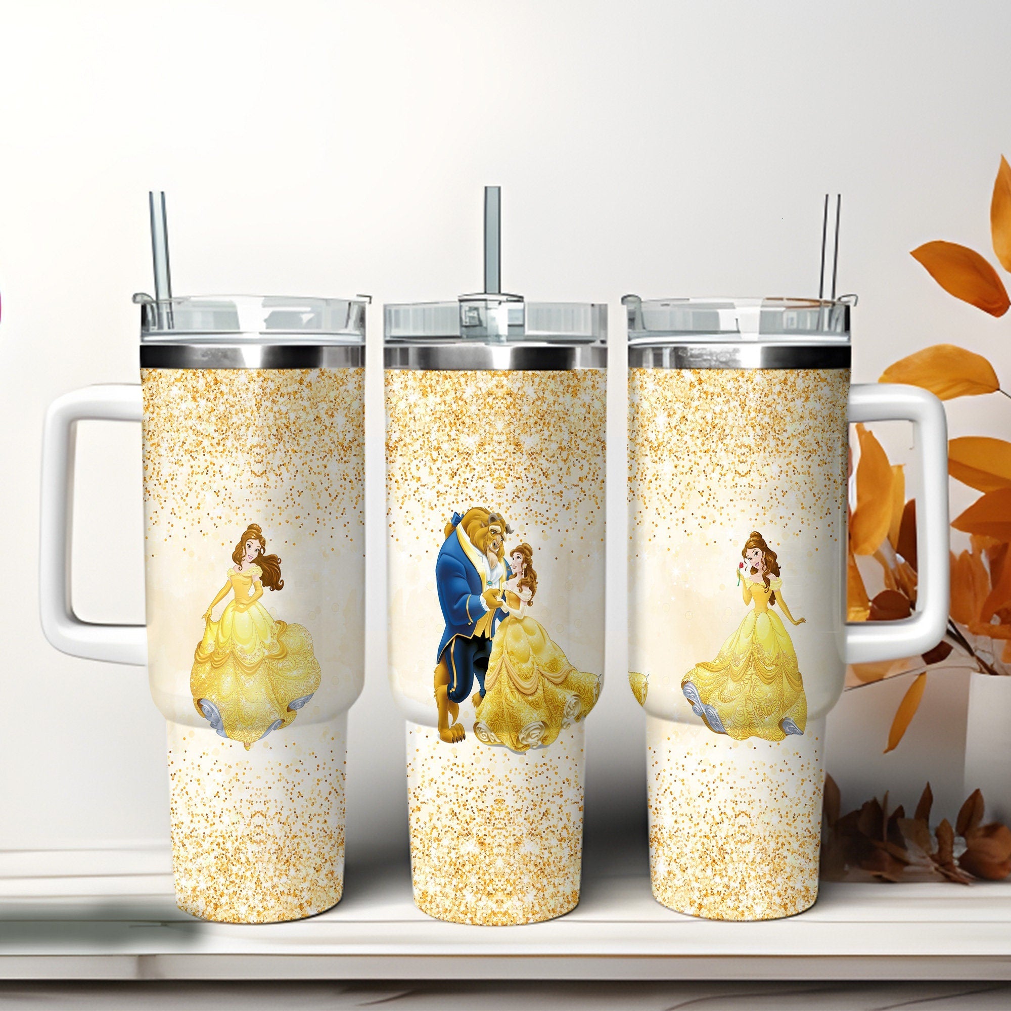 Beauty And The Beast Belle And The Beast Dancing Large Tumbler