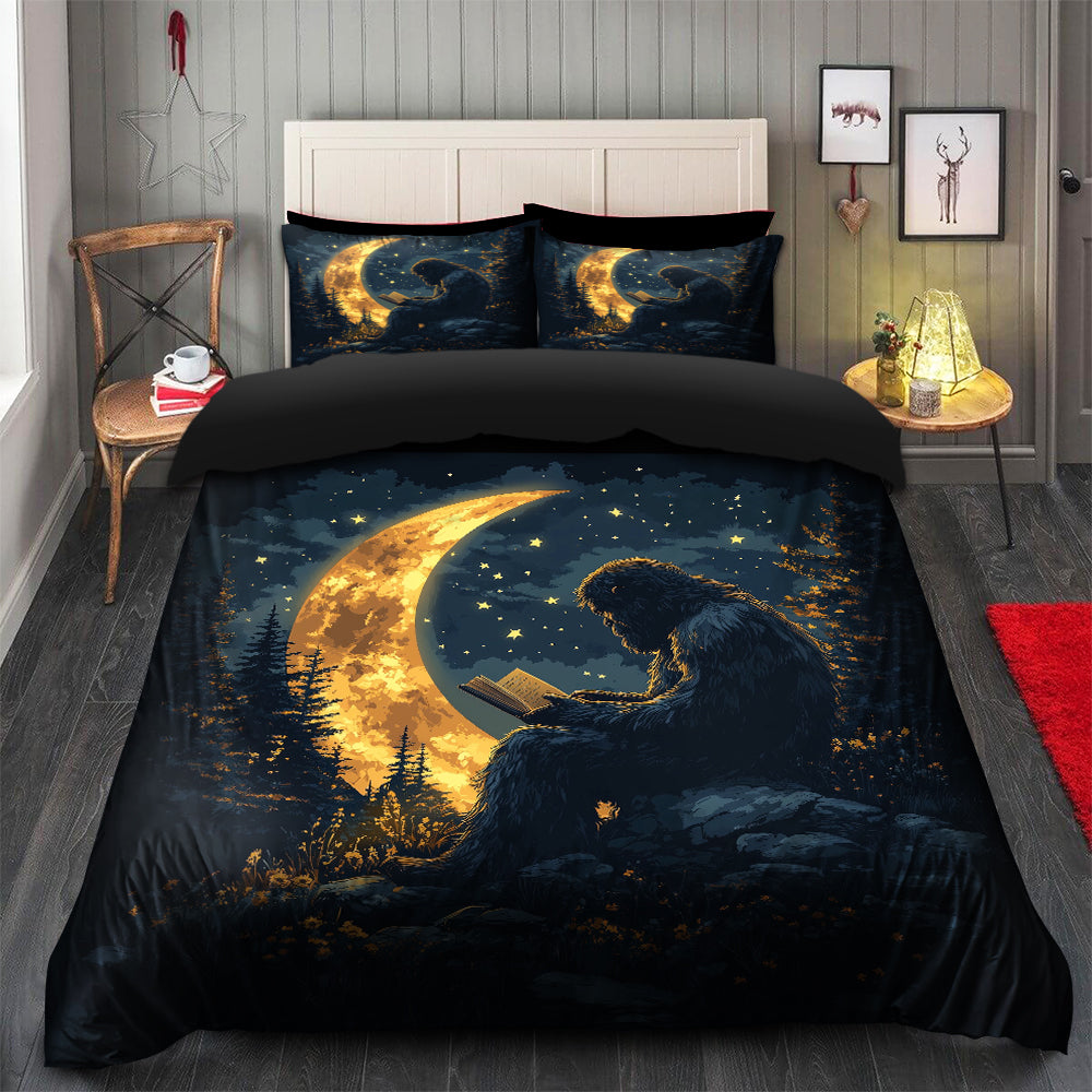 Bigfoot Crescent Moon Bedding Set with Duvet Cover and 2 Pillowcases