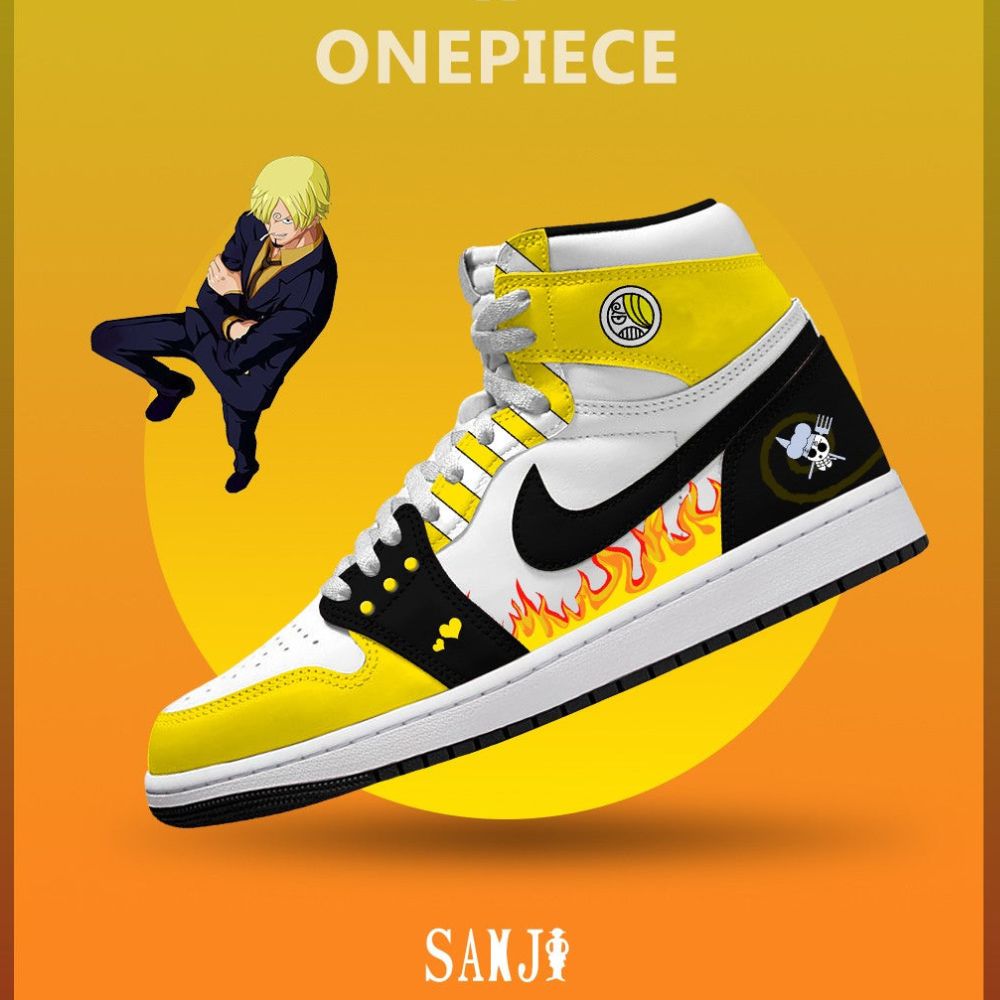 Black Leg Sanji V.3 One Piece J1 High Top Shoes