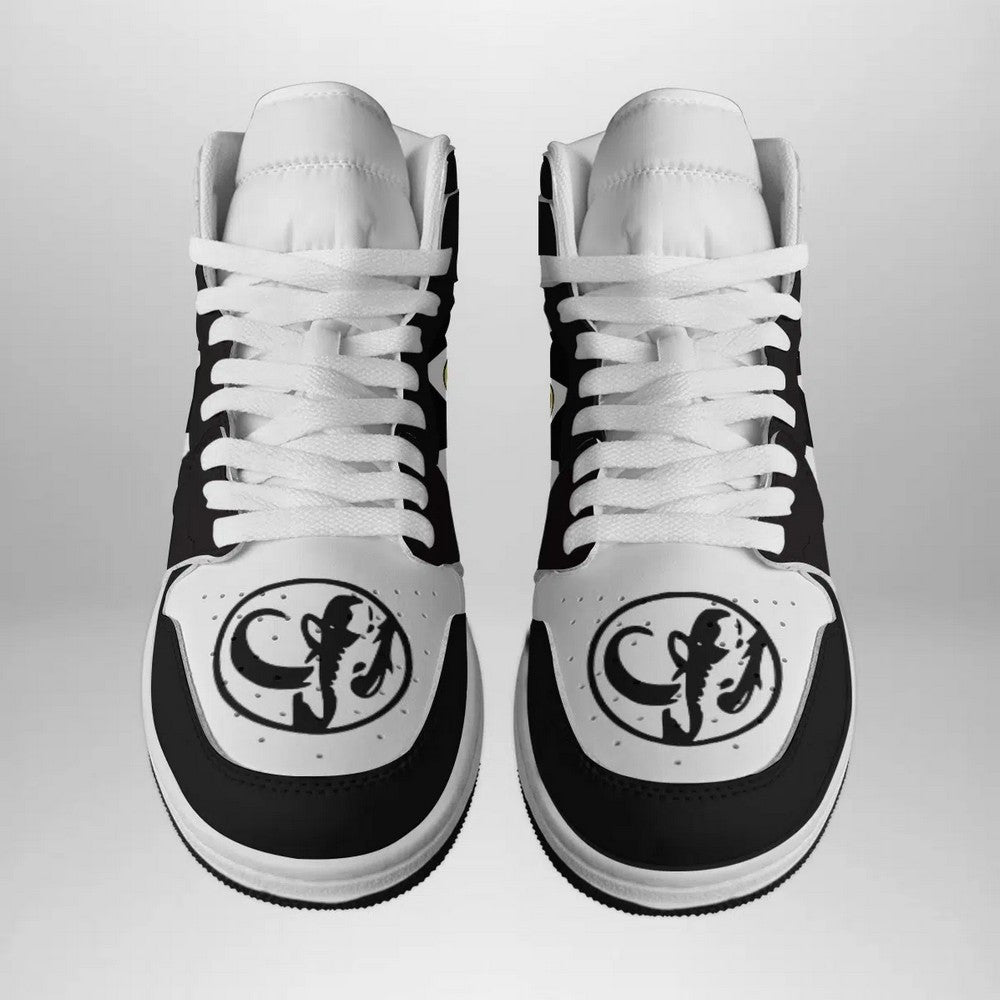 Black Ranger Mighty Morphin Power Rangers AJ1 High Top Shoes