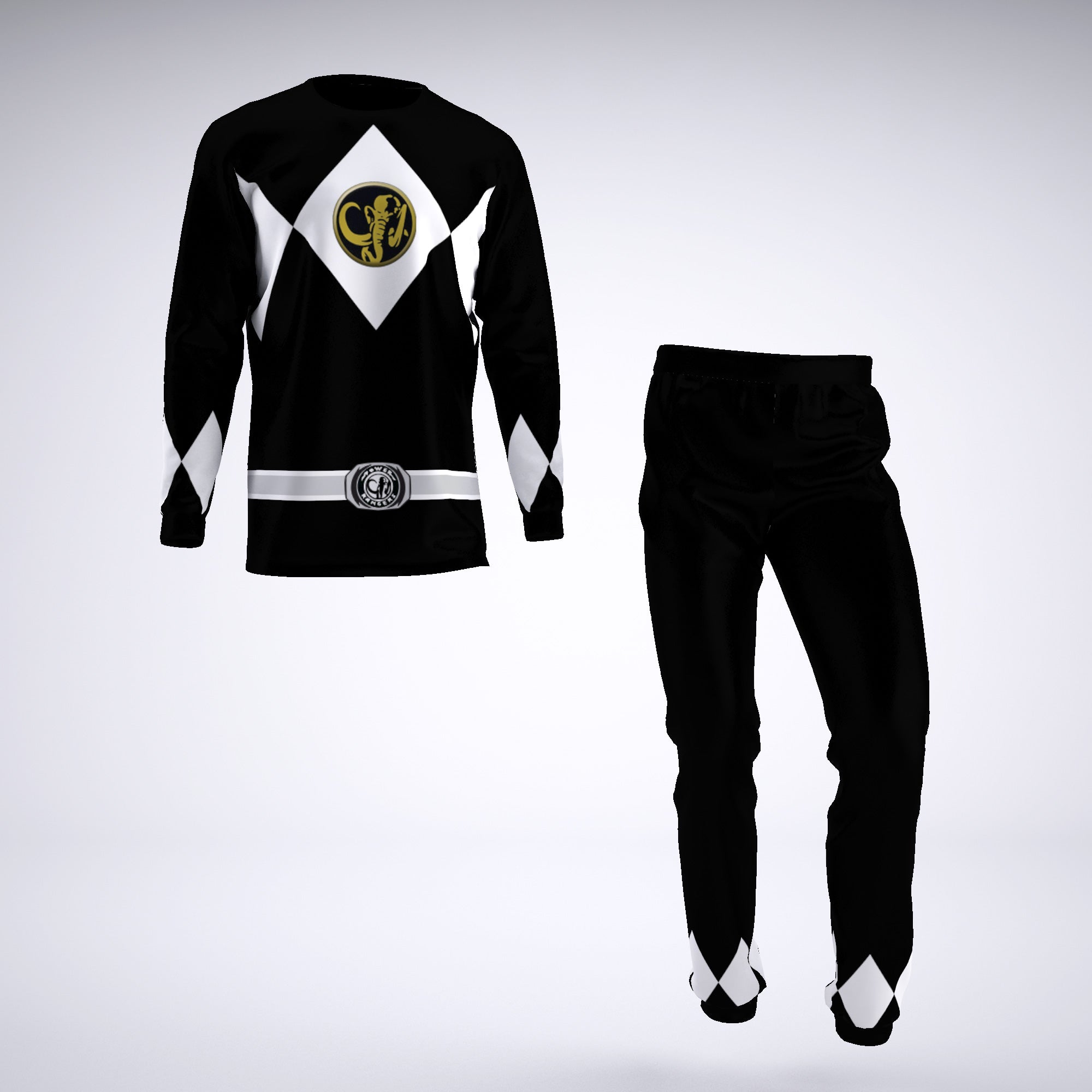 Black Ranger Mighty Morphin Power Rangers Pajamas