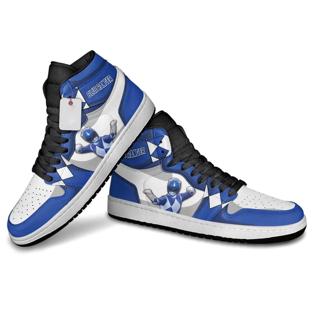 Blue Ranger AJ1 Sneakers Movies Custom Shoes