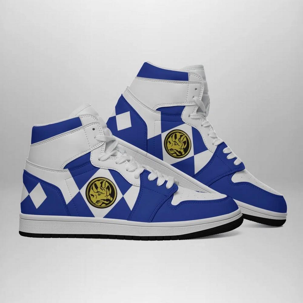 Blue Ranger Mighty Morphin V2 Power Rangers AJ1 Shoes