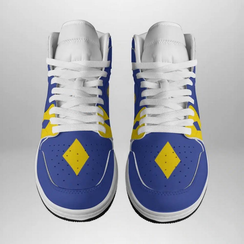 Blue Ranger Ninjetti Power Rangers AJ1 High Top Shoes