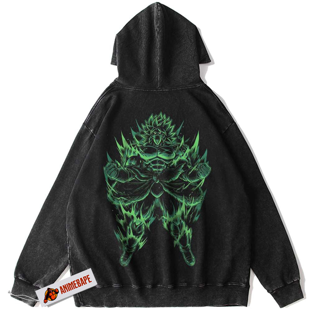 Broly Dragon Ball Z Vintage Hoodie, Anime DBZ Apparel