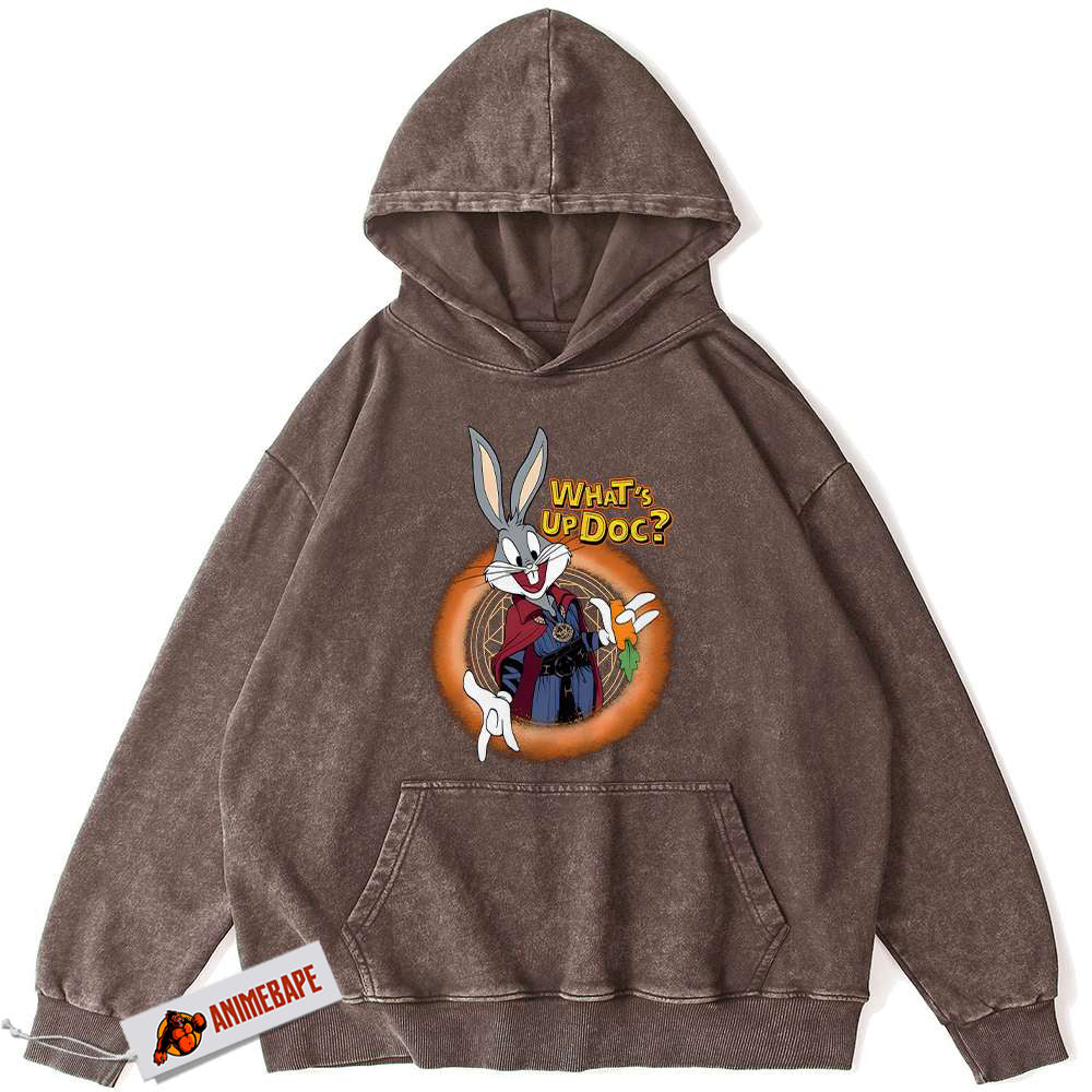 Bugs Bunny Looney Tunes Vintage Cartoon Hoodie for Adults