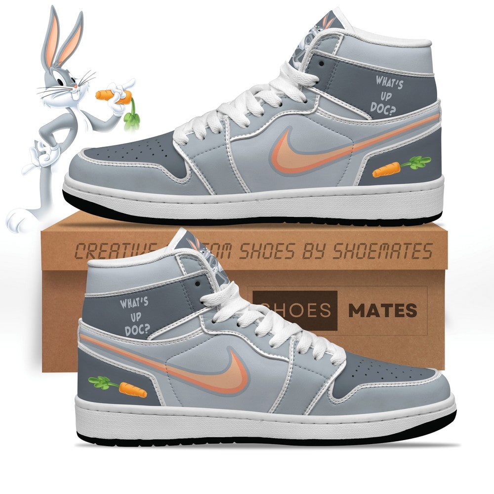 Bugs Bunny Looney Tunes Air Jordan 1 High Top Shoes