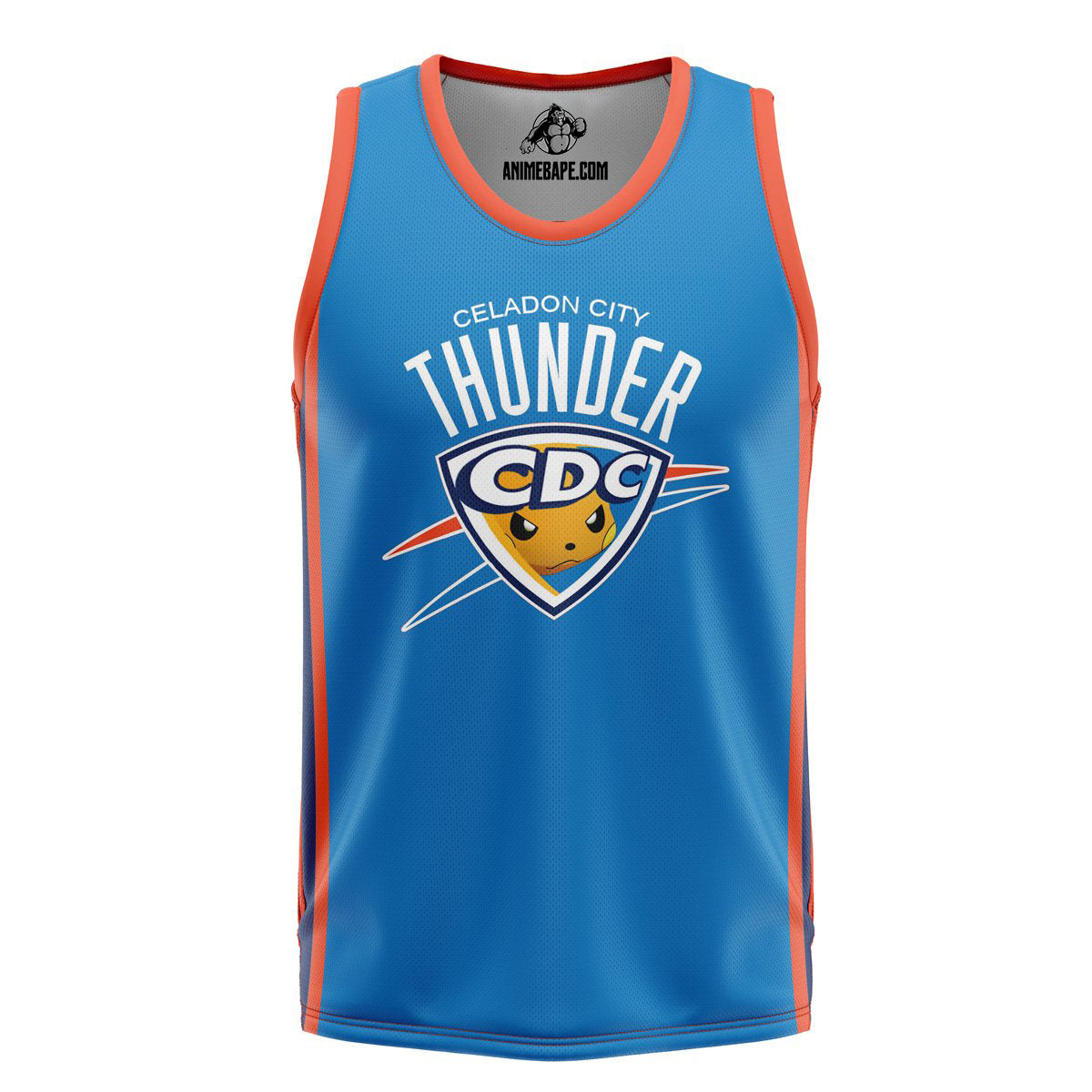 Celadon City Thunder Raichu Pokemon Basketball Jersey