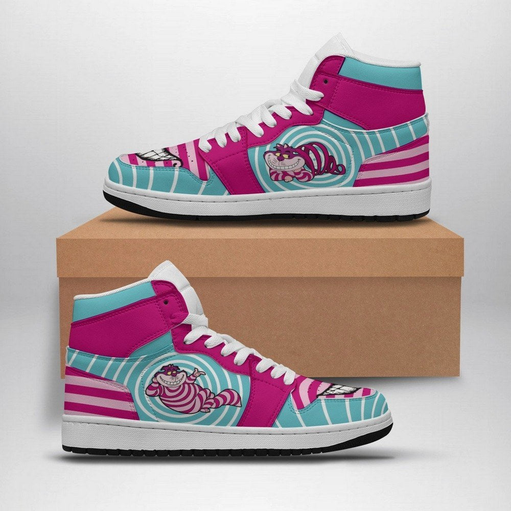 Cheshire Cat Alice in Wonderland Disney AJ1 High Top Shoes