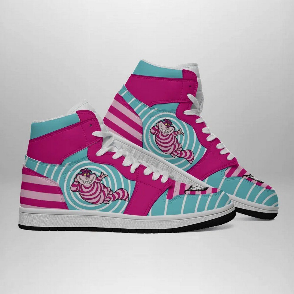 Cheshire Cat Alice in Wonderland Disney AJ1 High Top Shoes