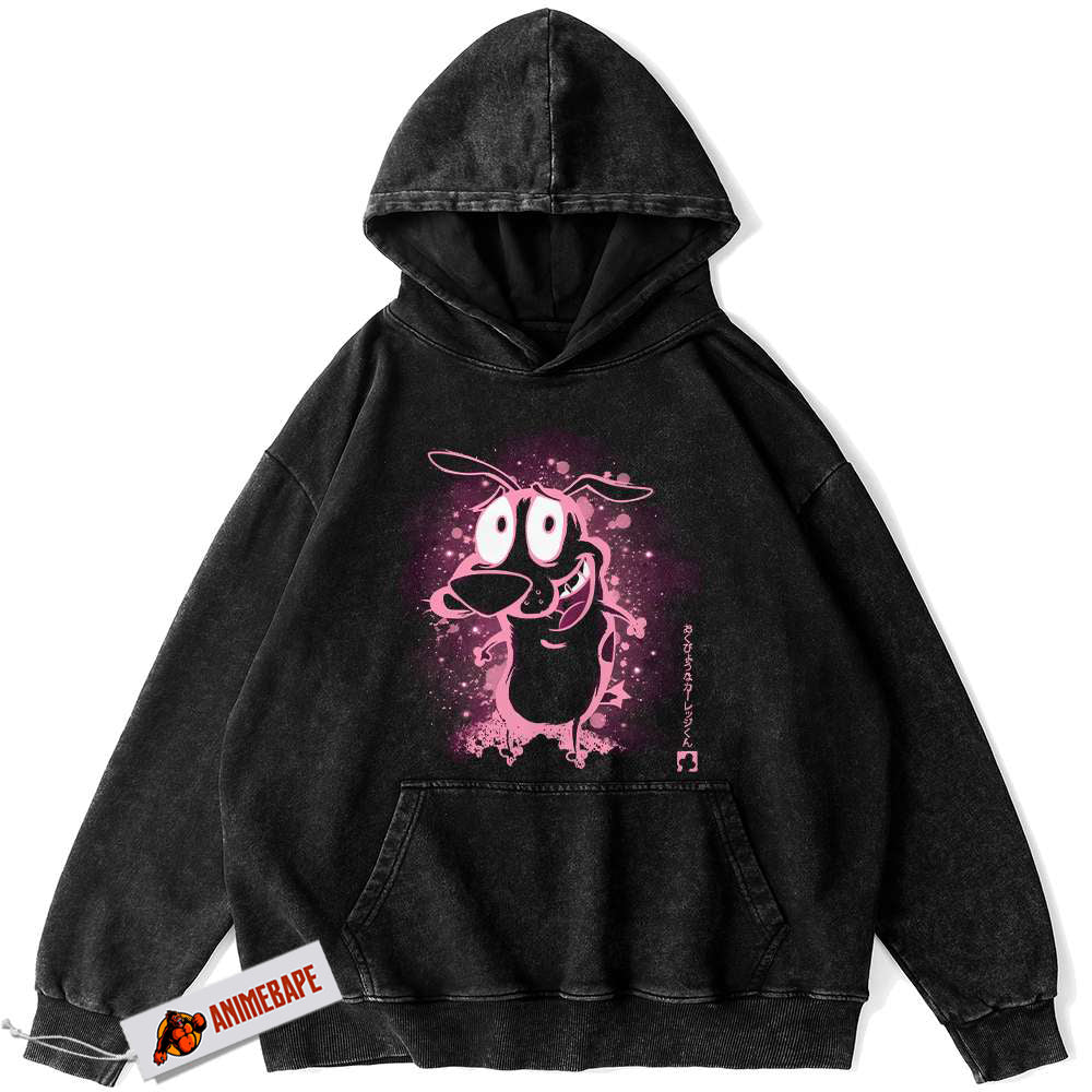 Courage the Cowardly Dog Vintage Animated Hoodie for Adults