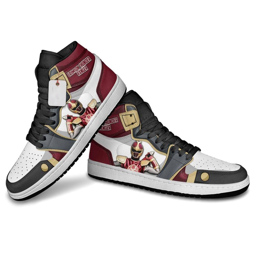 Crimson Thunder Ranger Movie AJ1 High Top Shoes