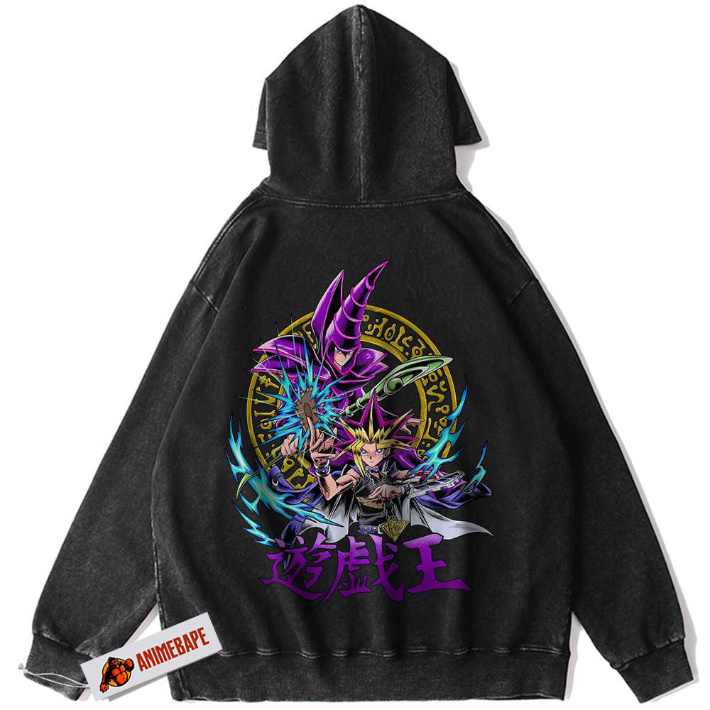 Dark Magician Yugi Muto Hoodie, Yu-Gi-Oh! Vintage Anime Hoodie