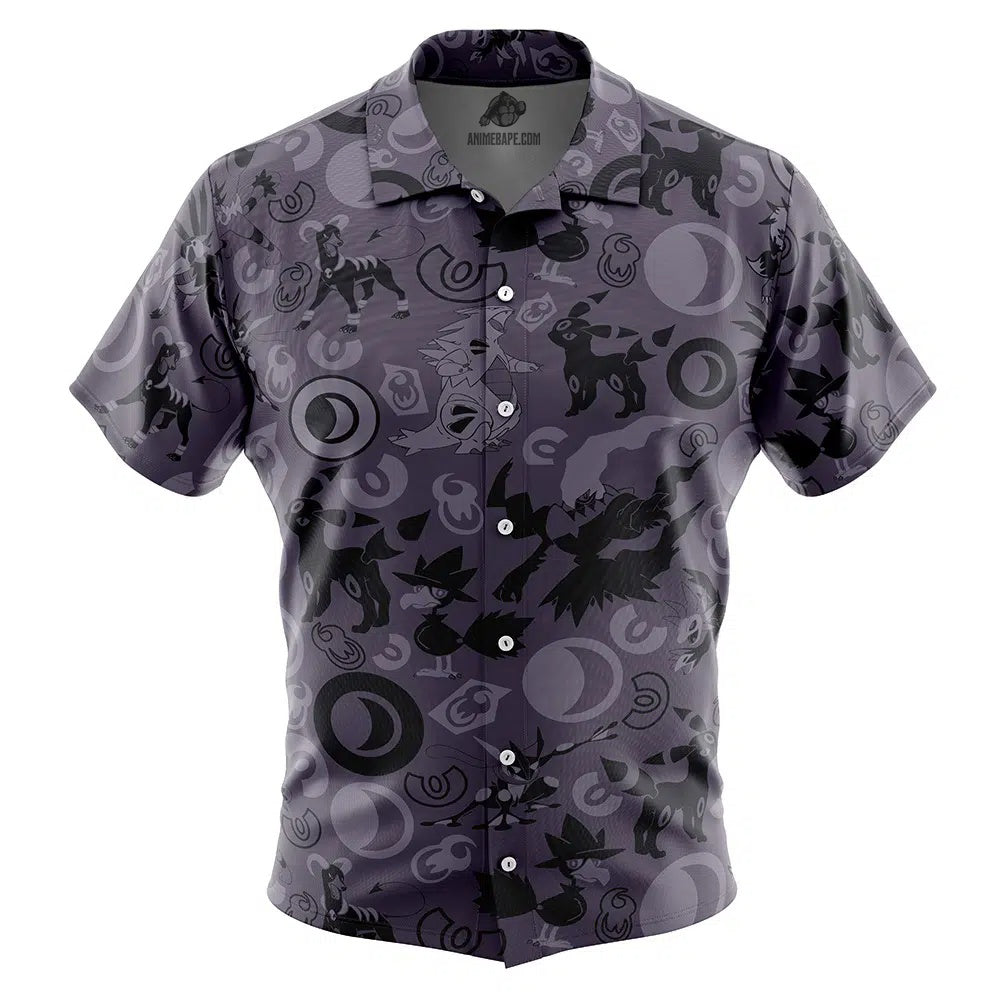 Dark Pokemon Button Up Hawaiian Shirt
