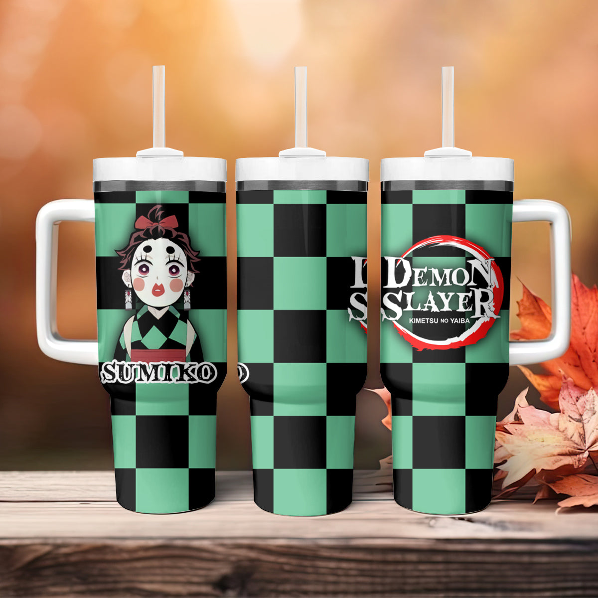Demon Slayer Funny Tanjiro Sumiko Large Tumbler