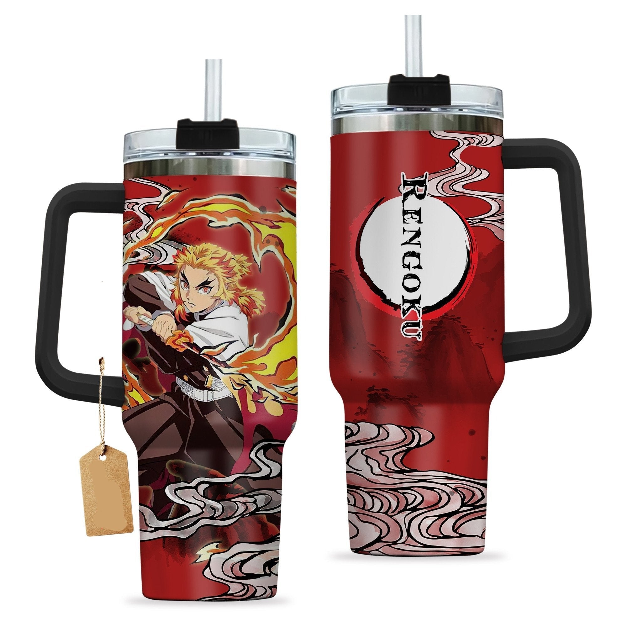 Demon Slayer Kyojuro Rengoku Fire Breathing Large Tumbler