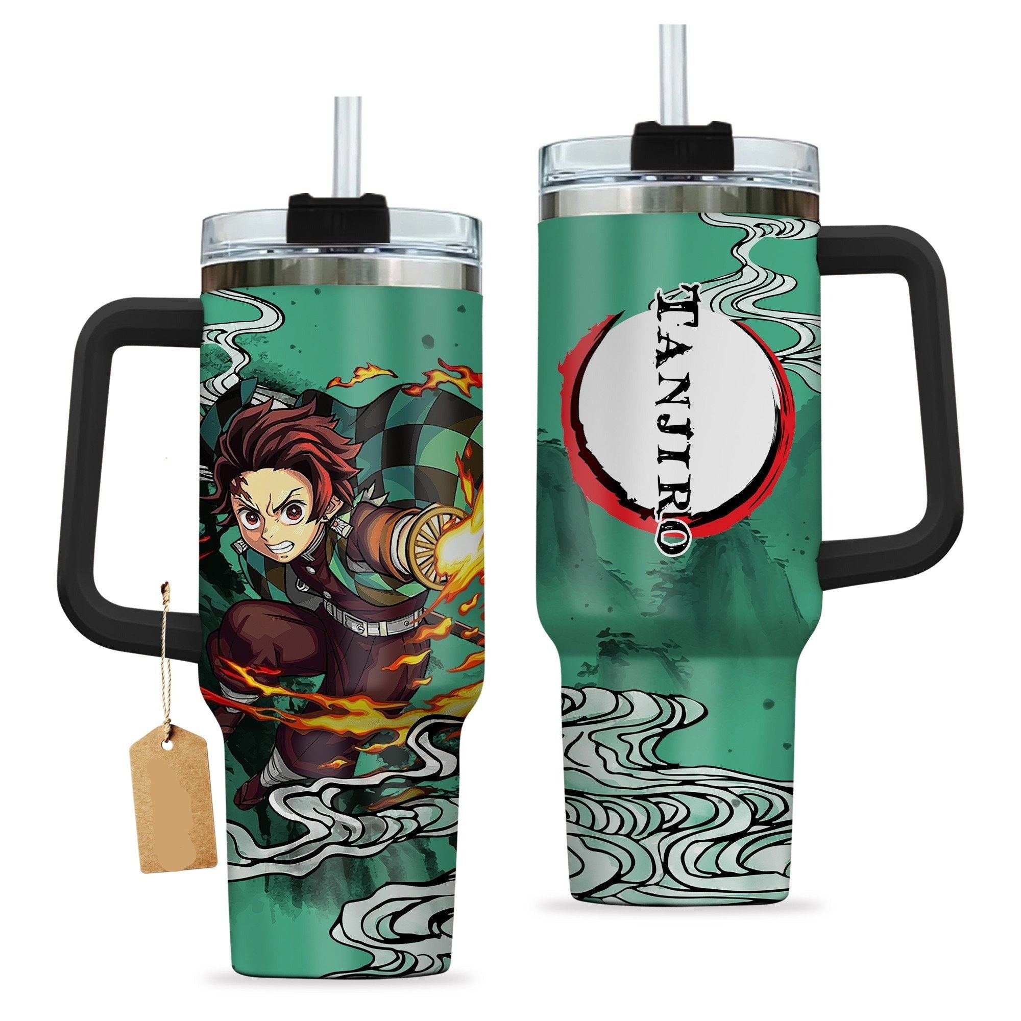 Demon Slayer Tanjiro Kamado Sun Breathing Large Tumbler