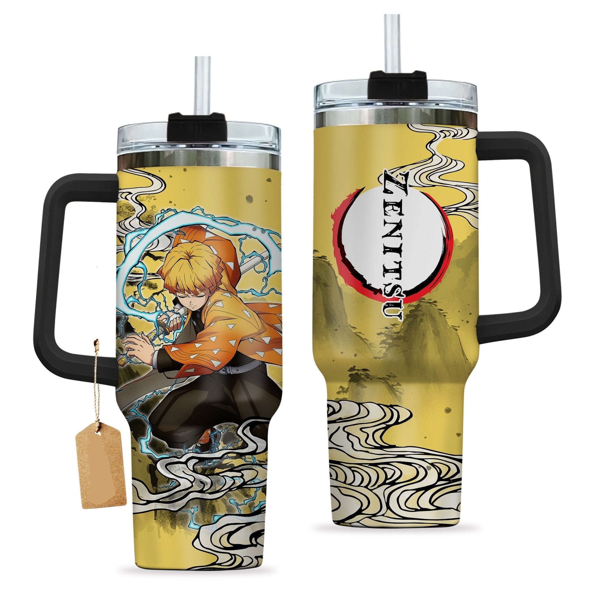 Demon Slayer Zenitsu Agatsuma Thunder Breathing Large Tumbler
