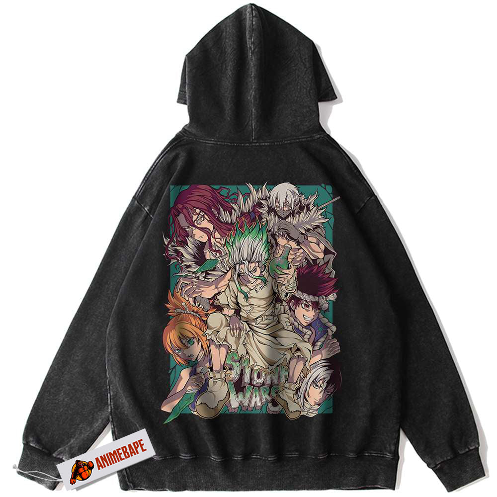 Dr Stone Vintage Anime Hoodie for Men and Women Dr