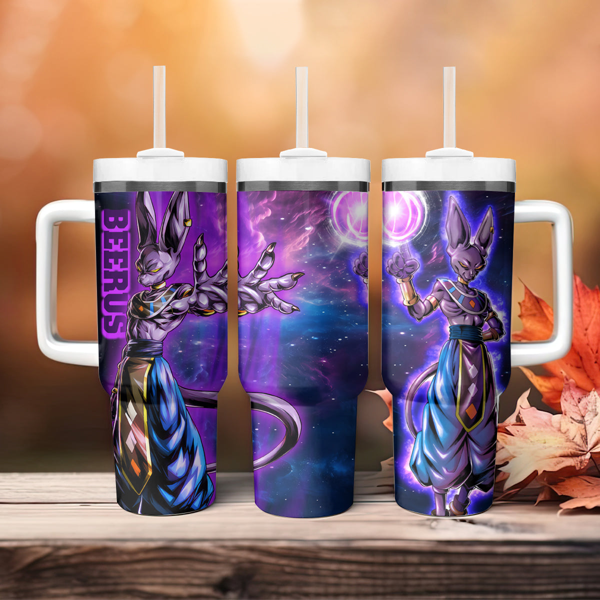 Dragon Ball Beerus Sama Galaxy Large Tumbler
