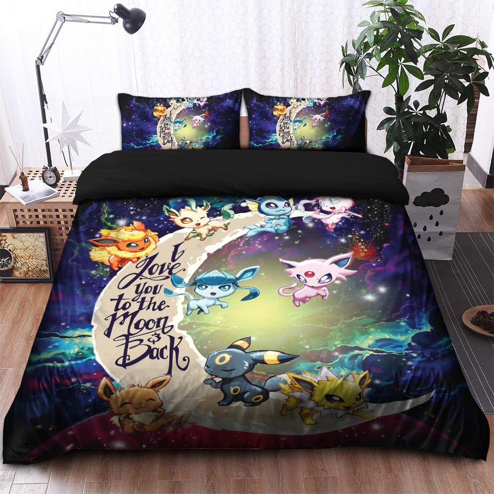 Eevee Evolution Galaxy Bedding Set with Duvet Cover & 2 Pillowcases