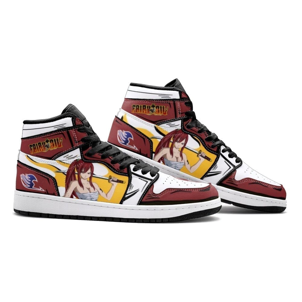 Erza Scarlet Fairy Tail Air Jordan 1 High Top Shoes
