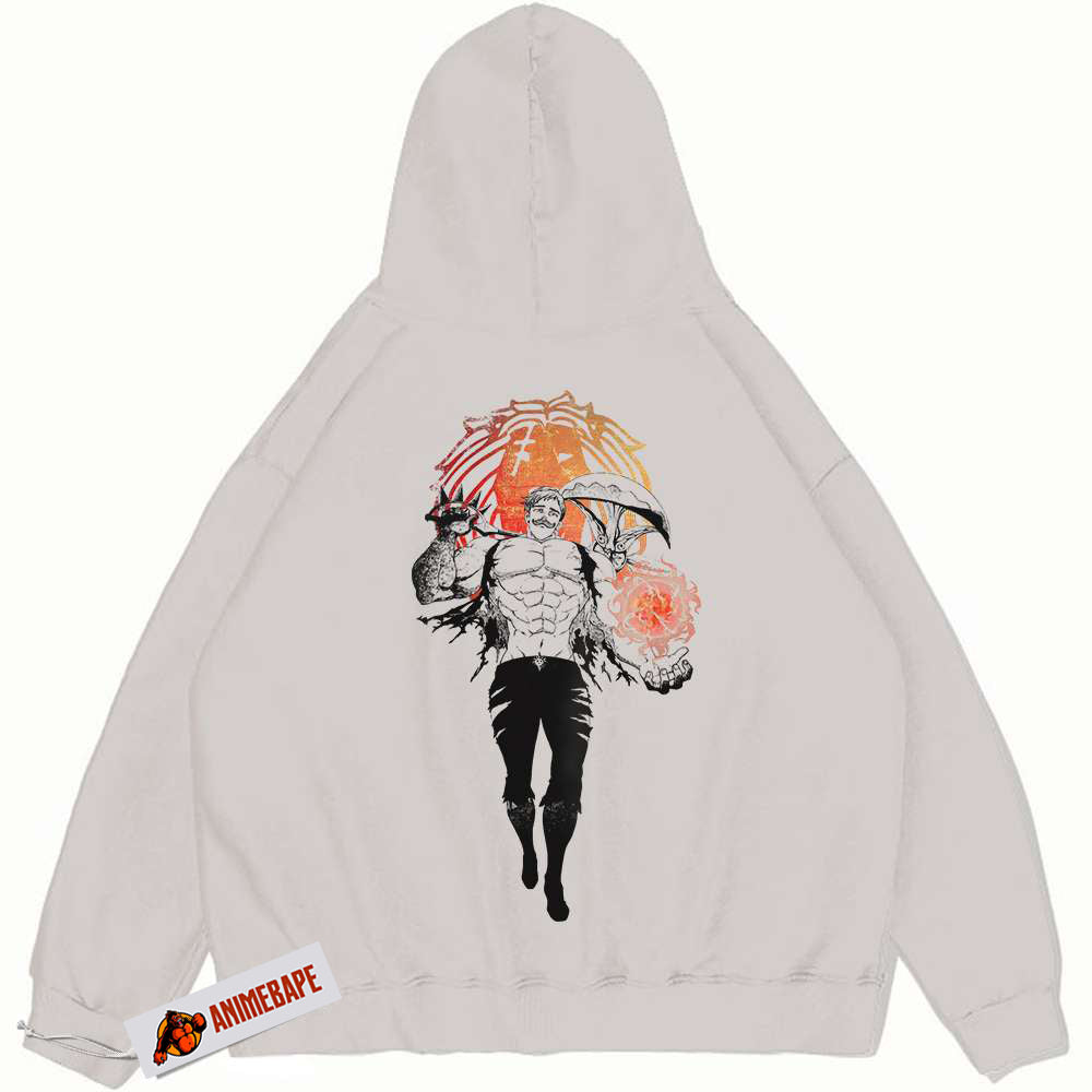 Escanor Hoodie, Seven Deadly Sins Vintage Anime Hoodie for Fans