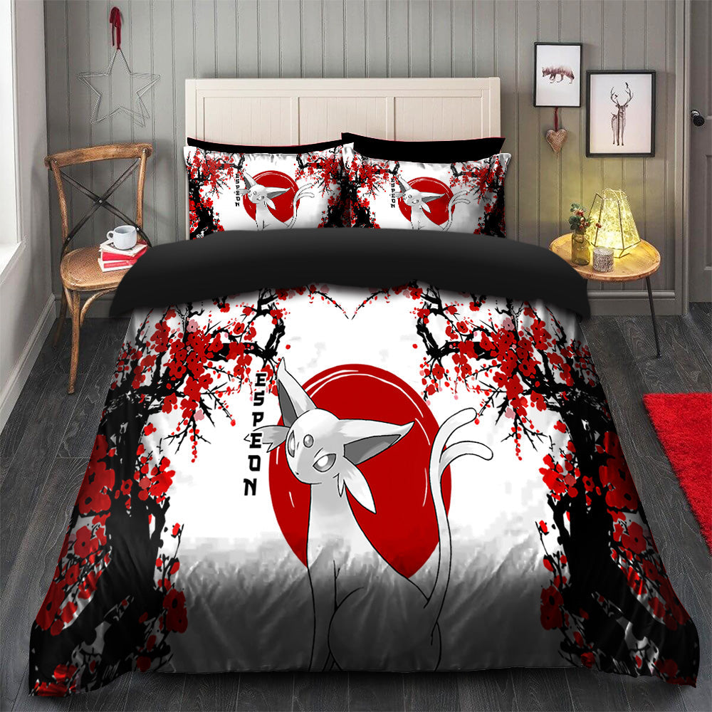 Espeon Bedding Set Duvet Cover with 2 Pillowcases Japan Style