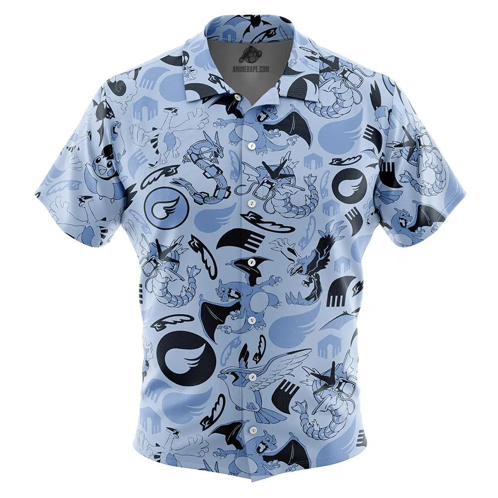 Flying Pokemon Button Up Hawaiian Shirt