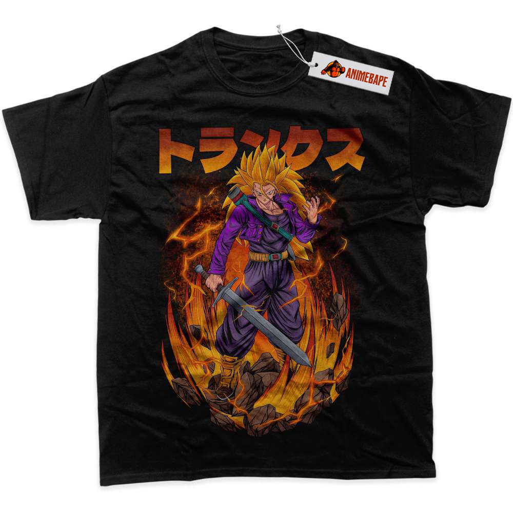 Dragon Ball Z Future Trunks Graphic T-Shirt, Anime Apparel
