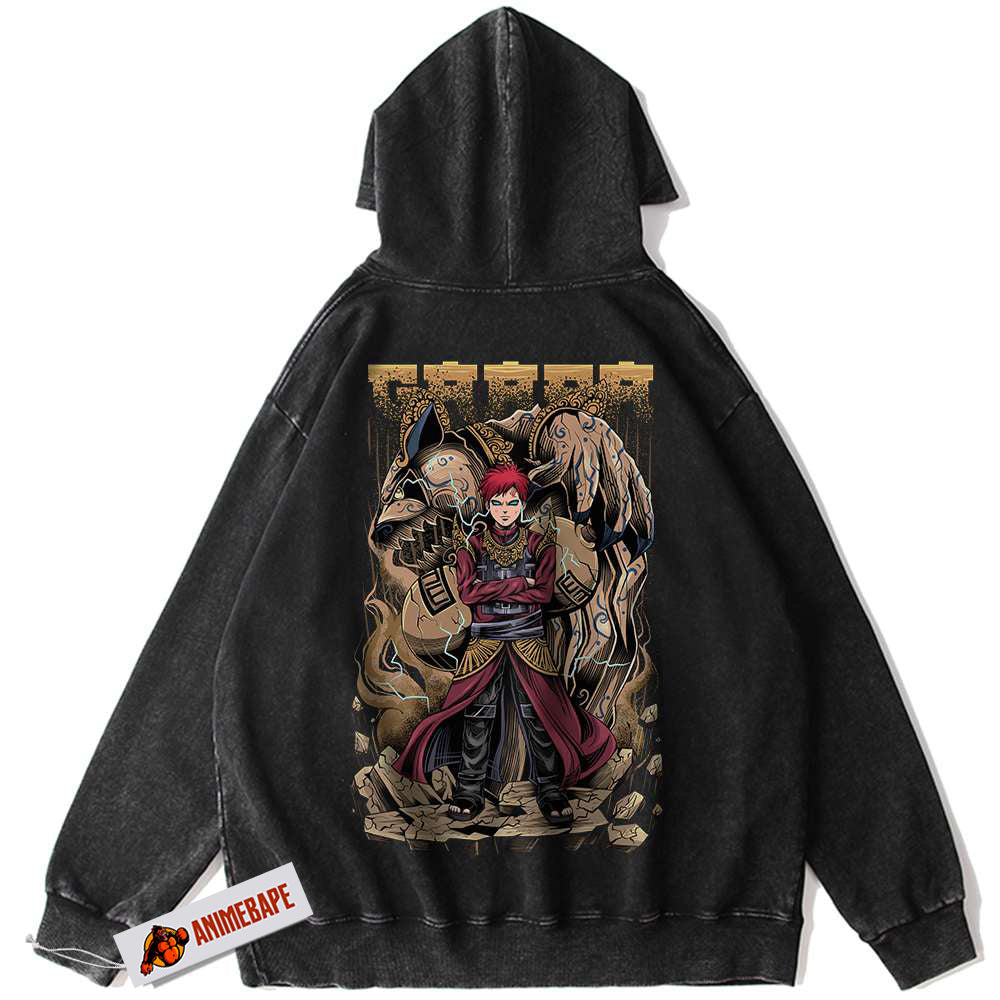 Naruto Gaara Vintage Hoodie for Anime Fans - Comfortable Sweatshirt