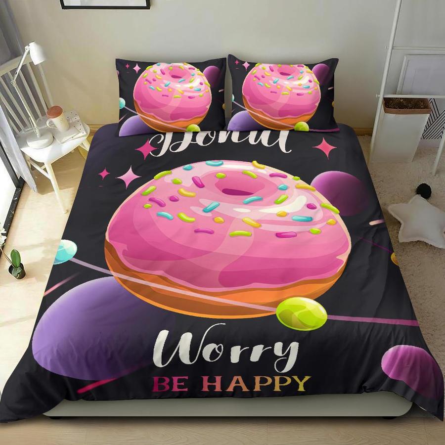 Galaxy Donut Duvet Cover Set with 2 Pillowcases - Bedding Set