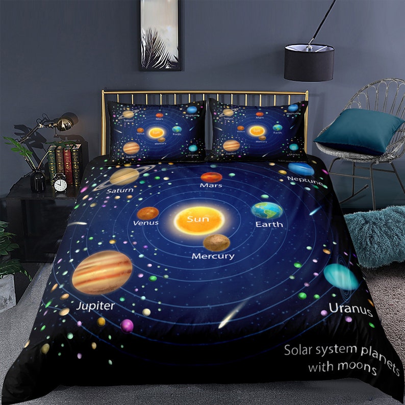 Galaxy Duvet Cover Set with 2 Pillowcases - Bedding Set