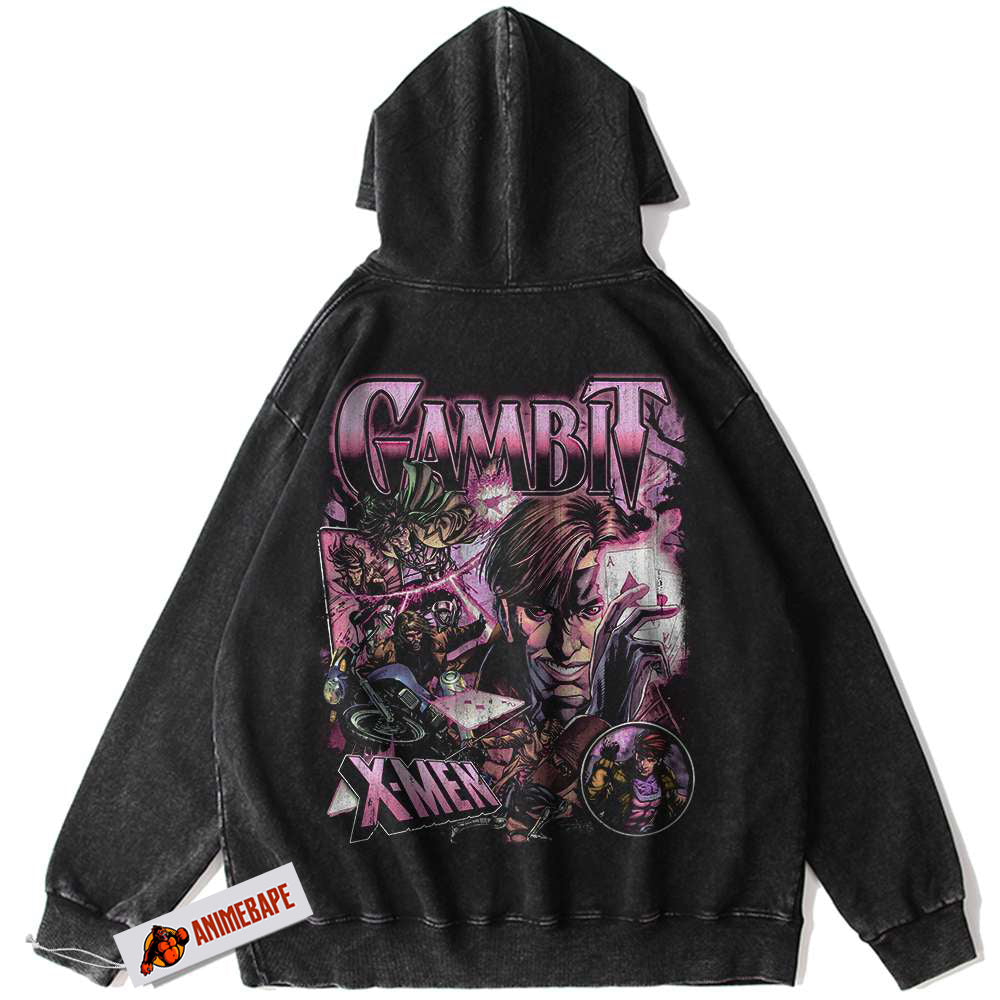 X-Men Gambit Vintage Hoodie - Marvel Comics Apparel