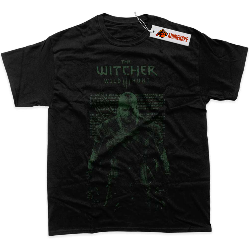 The Witcher Geralt of Rivia Graphic T-Shirt, Game Shirt for Fans